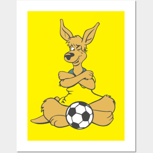 Retro Socceroos Kangaroo Posters and Art